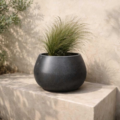 Γλάστρα - κασπώ Heos eco ανθρακί Y23xΦ37εκ.