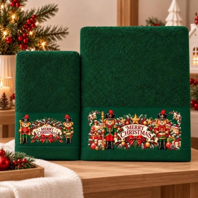 Σετ χριστουγεννιάτικες πετσέτες Teddy Christmas 100% βαμβάκι πεννιε 500gsm Σετ χριστουγεννιάτικες πετσέτες Teddy Christmas 100% βαμβάκι πεννιε 500gsm