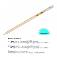 Μολύβι οικολογικό με σβήστρα 18xØ0.8εκ. Δυνατότητα εκτύπωσης Μολύβι οικολογικό με σβήστρα 18xØ0.8εκ. Δυνατότητα εκτύπωσης