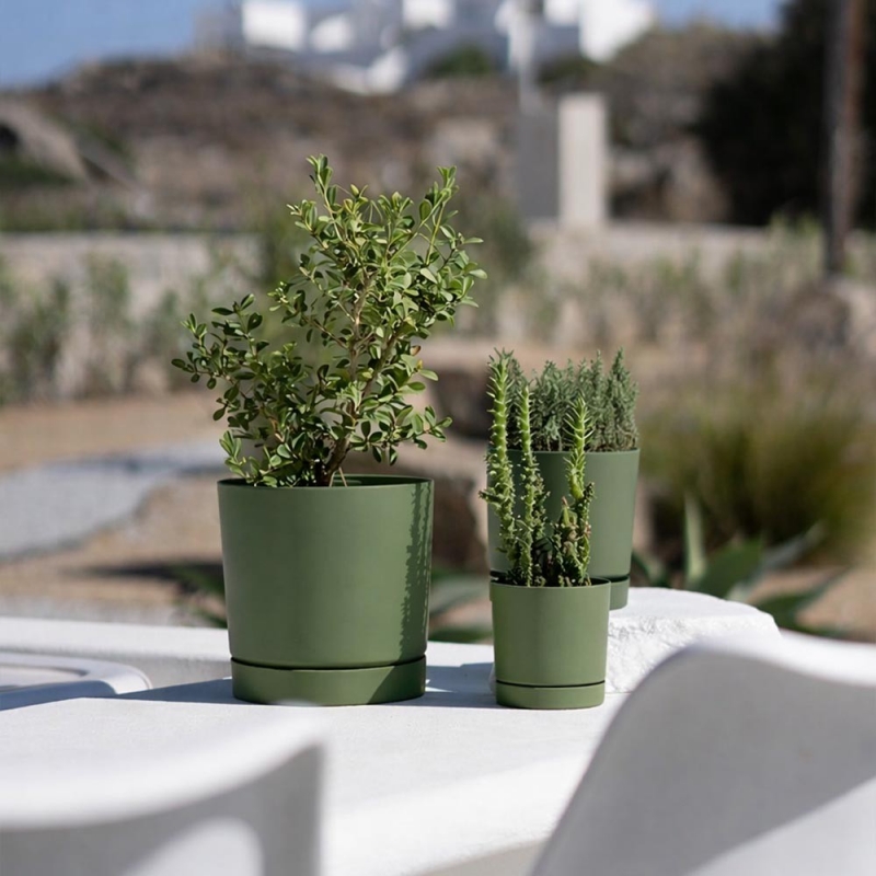 Γλάστρα Tubo πράσινο Y17,5xΦ17,8εκ. Γλάστρα Tubo πράσινο Y17,5xΦ17,8εκ.