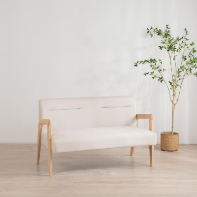 Καναπές διθέσιος Nextdeco Natural μασίφ ξύλο λευκός Υ78,5x127,6x72,5εκ. Καναπές διθέσιος Nextdeco Natural μασίφ ξύλο λευκός Υ78,5x127,6x72,5εκ.