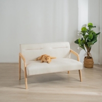 Καναπές διθέσιος Nextdeco Natural μασίφ ξύλο λευκός Υ78,5x127,6x72,5εκ. Καναπές διθέσιος Nextdeco Natural μασίφ ξύλο λευκός Υ78,5x127,6x72,5εκ.