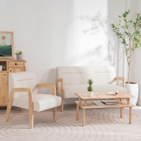 Καναπές διθέσιος Nextdeco Natural μασίφ ξύλο λευκός Υ78,5x127,6x72,5εκ. Καναπές διθέσιος Nextdeco Natural μασίφ ξύλο λευκός Υ78,5x127,6x72,5εκ.