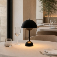 Φωτιστικό επιτραπέζιο Nextdeco LED μεταλλικό και ακρυλικό μαύρο αφής Φ18xΥ31εκ. Φωτιστικό επιτραπέζιο Nextdeco LED μεταλλικό και ακρυλικό μαύρο αφής Φ18xΥ31εκ.