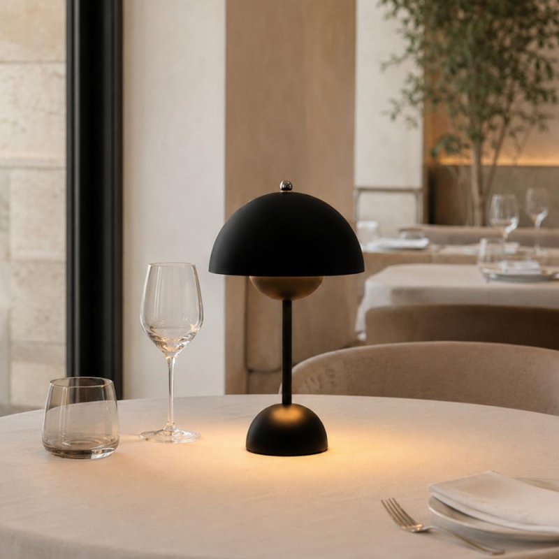 Φωτιστικό επιτραπέζιο Nextdeco LED μεταλλικό και ακρυλικό μαύρο αφής Φ18xΥ31εκ. Φωτιστικό επιτραπέζιο Nextdeco LED μεταλλικό και ακρυλικό μαύρο αφής Φ18xΥ31εκ.