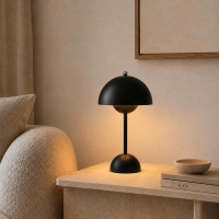 Φωτιστικό επιτραπέζιο Nextdeco LED μεταλλικό και ακρυλικό μαύρο αφής Φ18xΥ31εκ. Φωτιστικό επιτραπέζιο Nextdeco LED μεταλλικό και ακρυλικό μαύρο αφής Φ18xΥ31εκ.