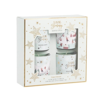 Αρωματικό κερί σετ 4 γυάλινα Forest Breeze 4,5×5,2εκ. Αρωματικό κερί σετ 4 γυάλινα Forest Breeze 4,5×5,2εκ.