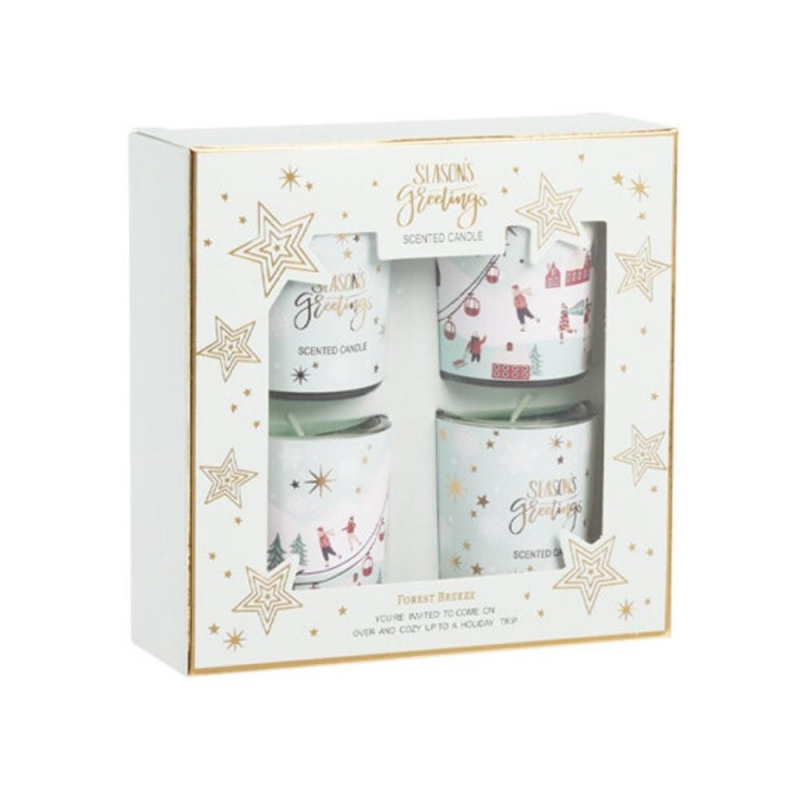Αρωματικό κερί σετ 4 γυάλινα Forest Breeze 4,5×5,2εκ. Αρωματικό κερί σετ 4 γυάλινα Forest Breeze 4,5×5,2εκ.