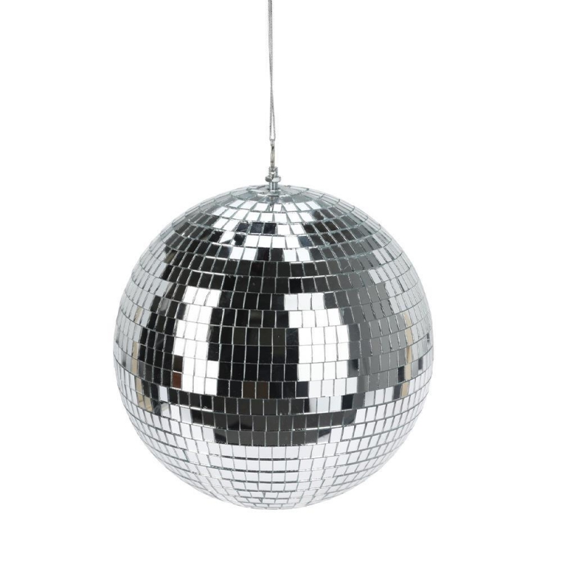 Διακοσμητική μπάλα Disco καθρέφτης ασημί Ø30εκ.