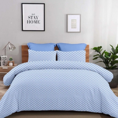 Σετ σεντόνια μονά Claudia μπλε από 100% βαμβάκι 175x260εκ. Σετ σεντόνια μονά Claudia μπλε από 100% βαμβάκι 175x260εκ.