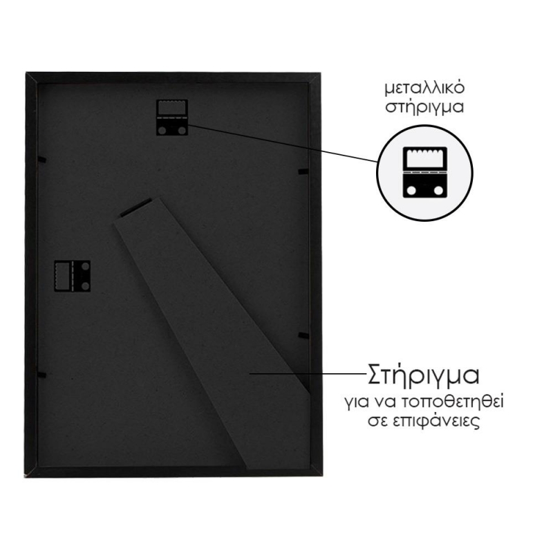 Κορνίζα τοίχου ξύλινη μαύρη με ακρυλικό τζάμι Υ30x21εκ. Κορνίζα τοίχου ξύλινη μαύρη με ακρυλικό τζάμι Υ30x21εκ.