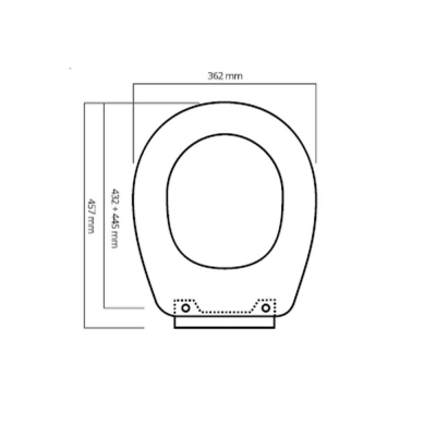 Κάλυμμα λεκάνης άσπρο πλαστικό Υ0,66x45,7x36,2εκ. λευκό Κάλυμμα λεκάνης άσπρο πλαστικό Υ0,66x45,7x36,2εκ. λευκό