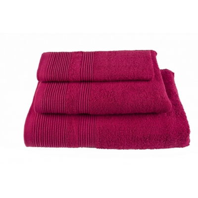 Πετσέτα μονόχρωμη 100% βαμβάκι πεννιε 550gsm 50x100εκ. φουξ Πετσέτα μονόχρωμη 100% βαμβάκι πεννιε 550gsm 50x100εκ. φουξ