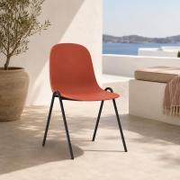 Καρέκλα Nextdeco PP και μέταλλο κεραμιδί 52x57xΥ83εκ. Καρέκλα Nextdeco PP και μέταλλο κεραμιδί 52x57xΥ83εκ.