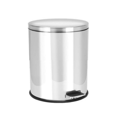 Κάδος απορριμάτων inox με πεντάλ 5l. Κάδος απορριμάτων inox με πεντάλ 5l.
