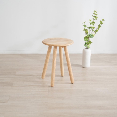 Σκαμπό Nextdeco Natural μασίφ ξύλο Υ46,5xØ34,5εκ.