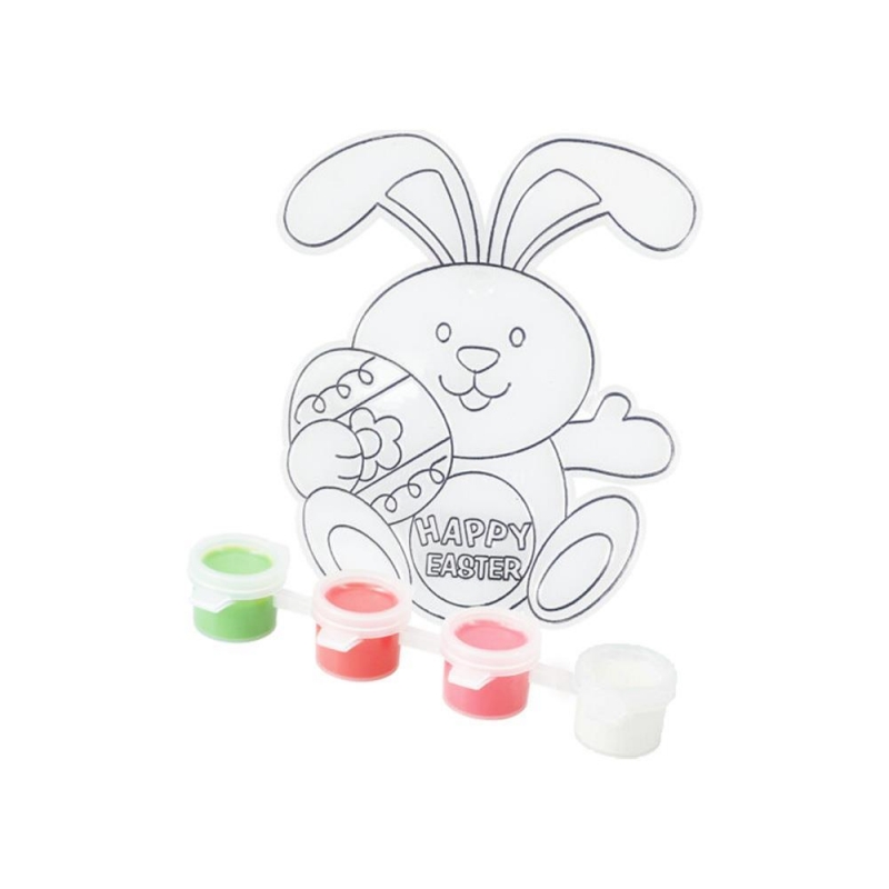 Πασχαλινό σετ ζωγραφικής διάφανο λαγουδάκι 13,2x6,3εκ.