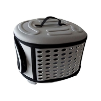 Τσάντα μεταφοράς κατοικιδίων με τρύπες γκρι Υ32×43×38εκ.