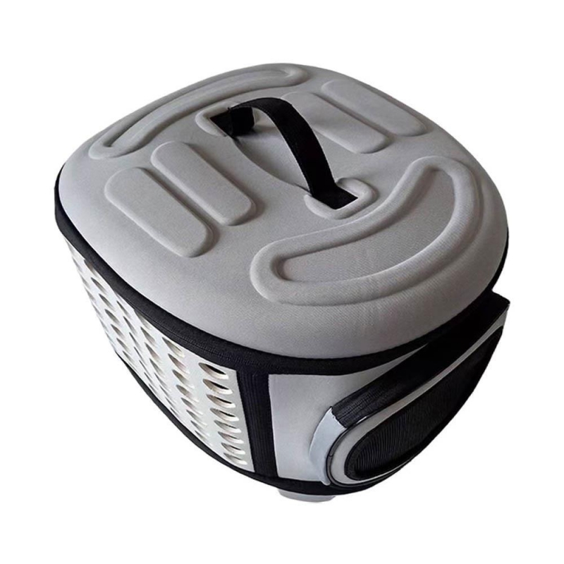 Τσάντα μεταφοράς κατοικιδίων με τρύπες γκρι Υ32×43×38εκ.