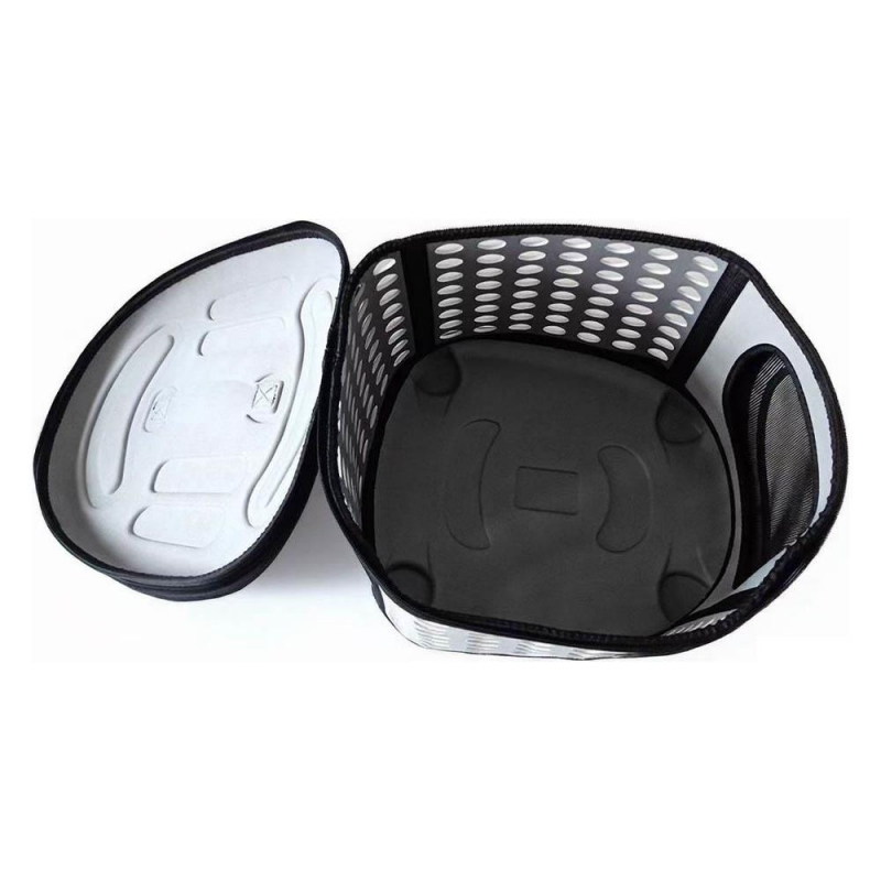 Τσάντα μεταφοράς κατοικιδίων με τρύπες γκρι Υ32×43×38εκ.