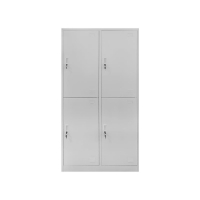 Ντουλάπι μεταλλικό Nextdeco 4 πόρτες με κλειδιά Υ185x90x45εκ.