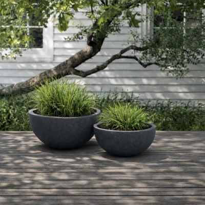 Γλάστρα - κασπώ Molio γκρι Y34x80x78εκ. μεγάλη