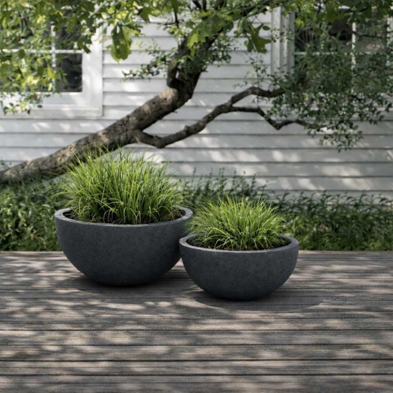 Γλάστρα - κασπώ Molio γκρι Y34x80x78εκ. μεγάλη