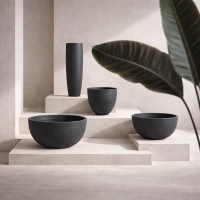 Γλάστρα - κασπώ Molio γκρι Y34x80x78εκ. μεγάλη