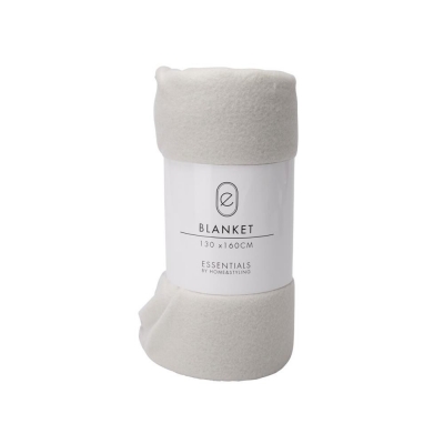 Κουβέρτα Fleece λευκή 130x160εκ.