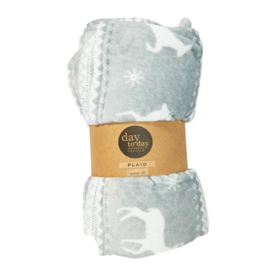 Κουβέρτα τάρανδοι γκρι 200x150εκ. Κουβέρτα τάρανδοι γκρι 200x150εκ.