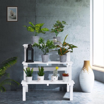 Ανθοστήλη Nextdeco ξύλινη λευκή 3 επιπέδων Υ60x56x60εκ. Ανθοστήλη Nextdeco ξύλινη λευκή 3 επιπέδων Υ60x56x60εκ.