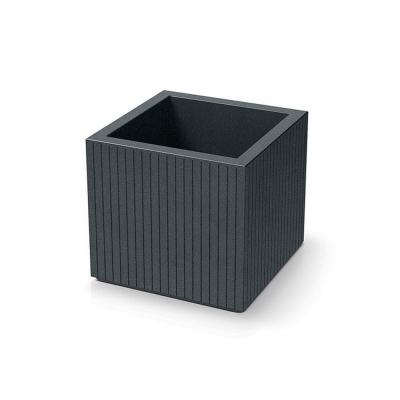 Γλάστρα - κασπώ Coro τετράγωνη γραφίτης Y36x40x40εκ.