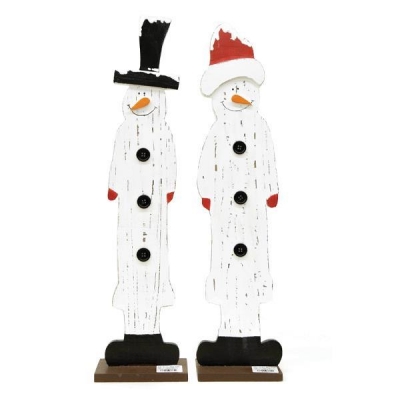 Χριστουγεννιάτικη ξύλινη φιγούρα Χιονάνθρωπος 55εκ. κοκτέηλ 2 σχέδια Χριστουγεννιάτικη ξύλινη φιγούρα Χιονάνθρωπος 55εκ. κοκτέηλ 2 σχέδια