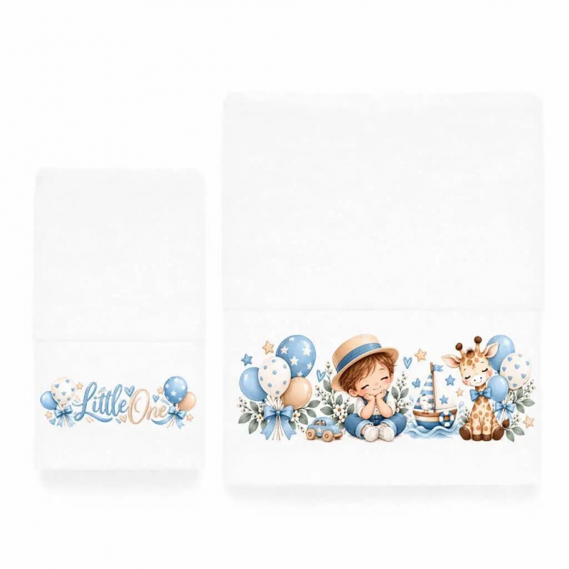 Σετ παιδικές πετσέτες Little One Boy 100% βαμβάκι πεννιε 500gsm