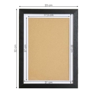 Κορνίζα για παιδικές ζωγραφιές Α4 με χώρο αποθήκευσης, μαύρη Υ30×21εκ.