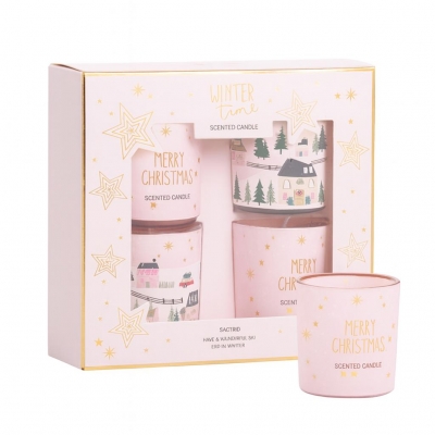 Αρωματικό κερί σετ 4 γυάλινα Ski trip 4,5×5,2εκ. Αρωματικό κερί σετ 4 γυάλινα Ski trip 4,5×5,2εκ.