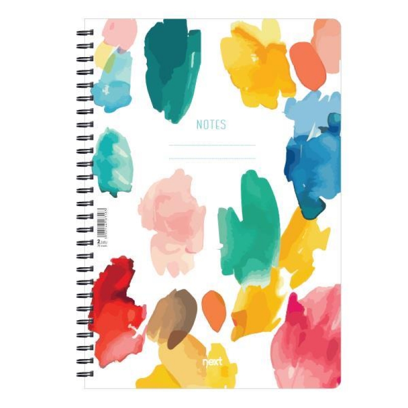 Next trends watercolour τετράδιο σπιράλ 2 θέματα 70 φύλλα 17x25εκ. Next trends watercolour τετράδιο σπιράλ 2 θέματα 70 φύλλα 17x25εκ.