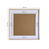 Κορνίζα τοίχου μεταλλική ροζ-χρυσή με ακρυλικό τζάμι 30x30εκ.