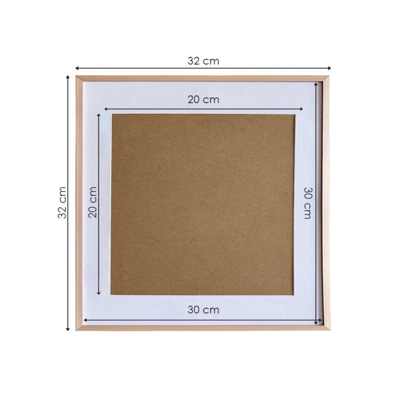 Κορνίζα τοίχου μεταλλική ροζ-χρυσή με ακρυλικό τζάμι 30x30εκ.