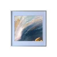 Κορνίζα τοίχου μεταλλική ασημί με ακρυλικό τζάμι 40x40εκ.