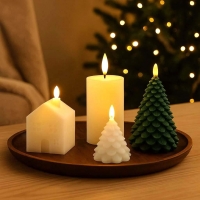 Χριστουγεννιάτικο LED κερί δέντρο πράσινο 17εκ. Χριστουγεννιάτικο LED κερί δέντρο πράσινο 17εκ.