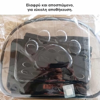 Τσάντα μεταφοράς κατοικιδίου PET διαφανής γκρι Υ28.5×42×32εκ.