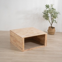 Ξύλινο κουτί με καπάκι Nextdeco Natural Υ39x80x80εκ.