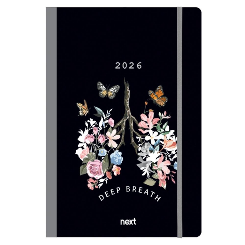 Next ημερολόγιο 2026 Trends Deep breath ημερήσιο flexi με λάστιχο 12x17εκ. Next ημερολόγιο 2026 Trends Deep breath ημερήσιο flexi με λάστιχο 12x17εκ.