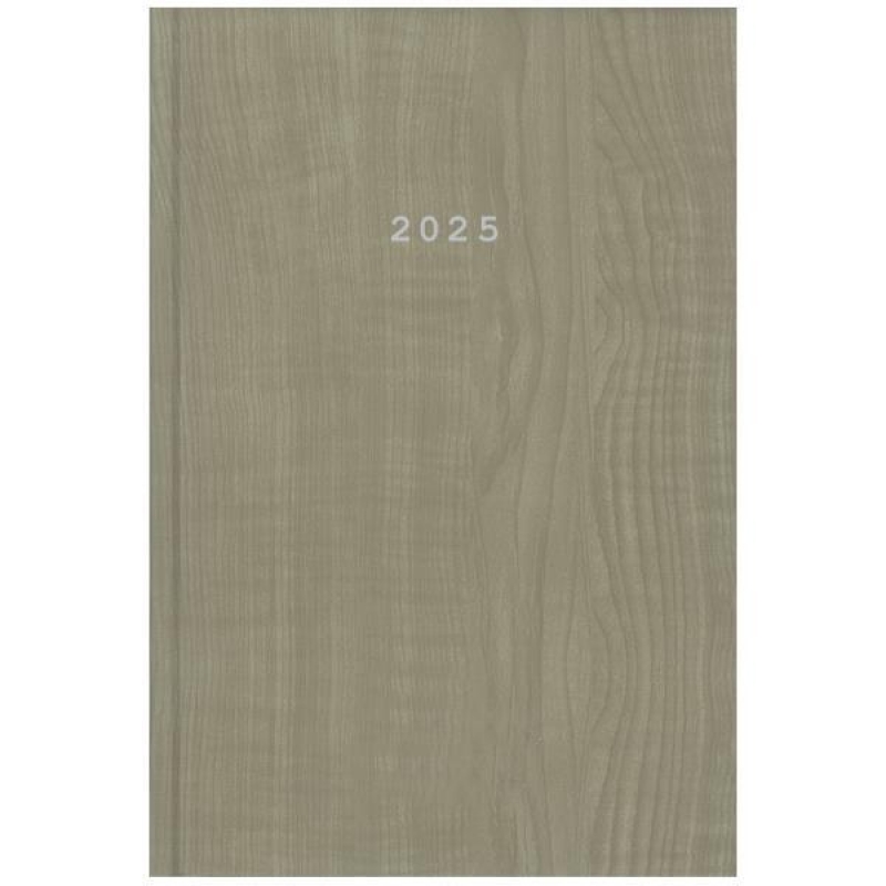 Next ημερολόγιο 2025 wood ημερήσιο δετό μπεζ 12x17εκ.