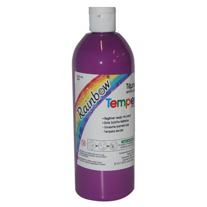 Rainbow τέμπερα μωβ 500ml