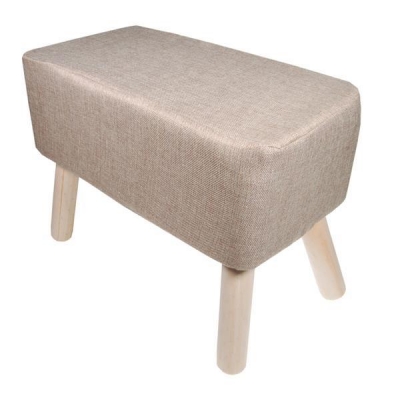 Σκαμπό υφασμάτινο Nextdeco μπεζ με ξύλινα πόδια Υ37x35Ø εκ. Σκαμπό υφασμάτινο Nextdeco μπεζ με ξύλινα πόδια Υ37x35Ø εκ.