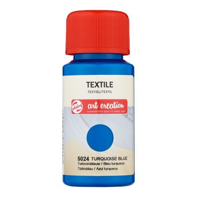 Talens χρώμα textile 5024 turquoise blue 50ml