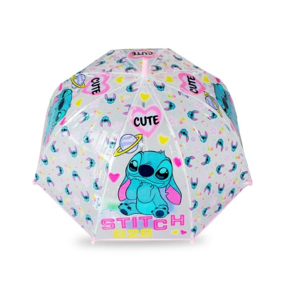 Παιδική διάφανη ομπρέλα Stitch PVC Ø46εκ.