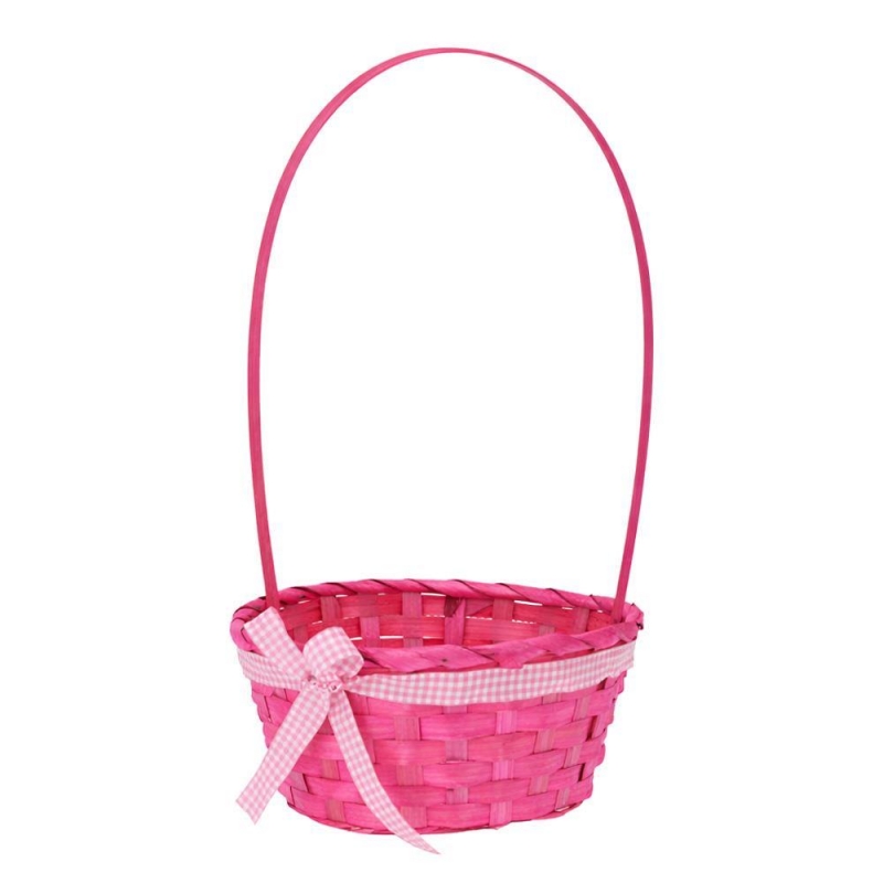Καλάθι από μπαμπού με μακρύ χερούλι ροζ 20×20×9εκ. Καλάθι από μπαμπού με μακρύ χερούλι ροζ 20×20×9εκ.